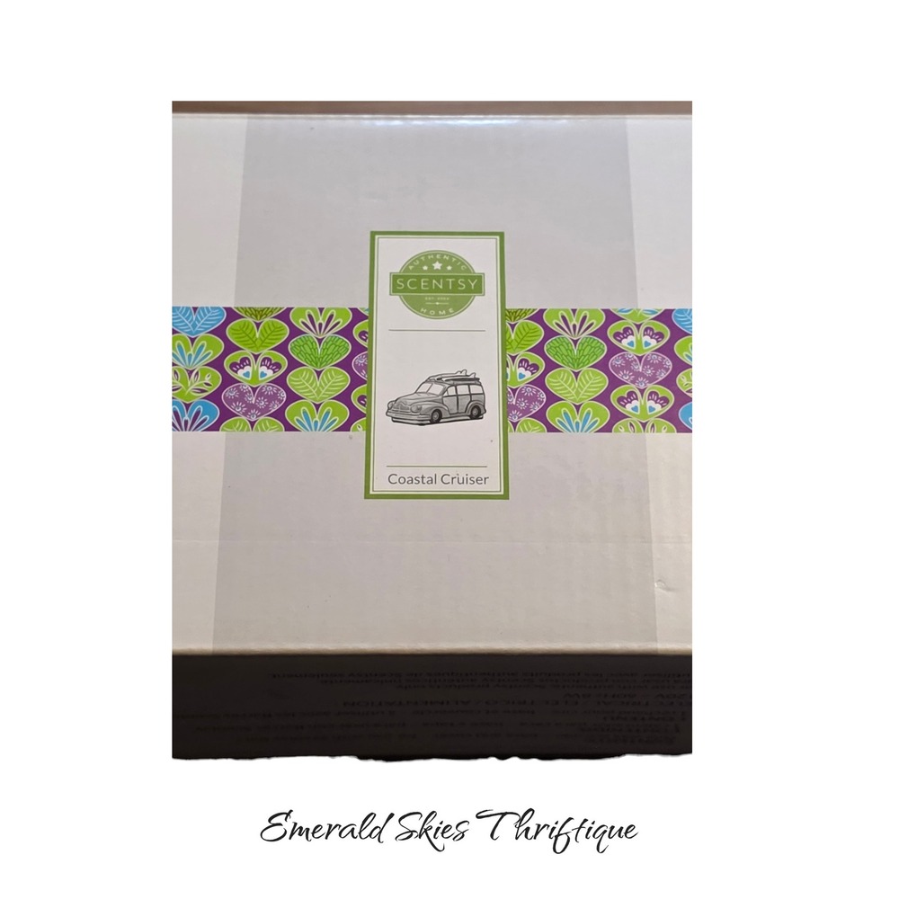 Scentsy Wax Warmer Coastal Cruiser Wagon SURFERS UP Working Headlights with box - Picture 5 of 7